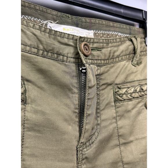 Hei Hei Anthropologie Pants Womens Size 4 Green Braided Patch Pockets Boho - Picture 7 of 10
